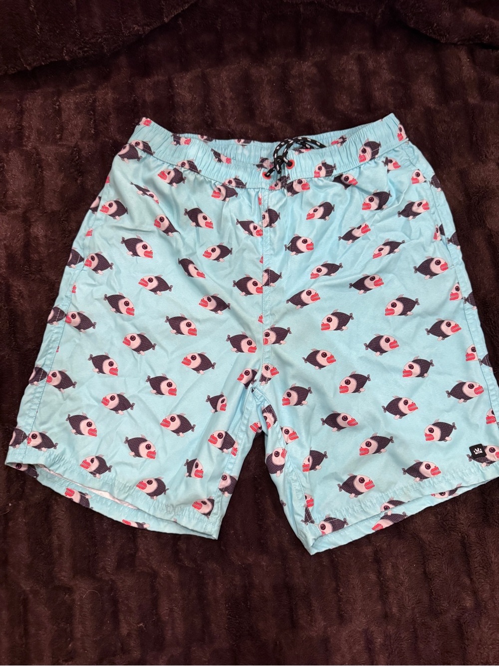 Micros Aqua Puffin Print Swim Trunks